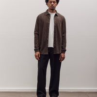Crater Wool Button Up, Brown