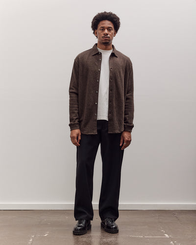 Crater Wool Button Up, Brown