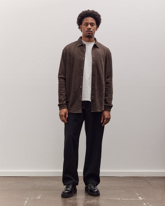 Crater Wool Button Up, Brown