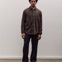 Crater Wool Button Up, Brown