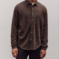 Crater Wool Button Up, Brown