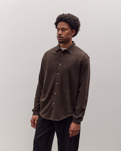 Crater Wool Button Up, Brown