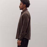 Crater Wool Button Up, Brown