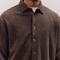 Crater Wool Button Up, Brown