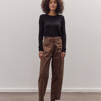 Wool Tencel Crew Neck Top, Black