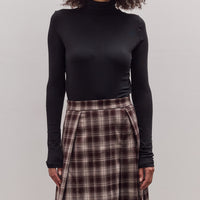 Roll Neck Jersey Top, Black