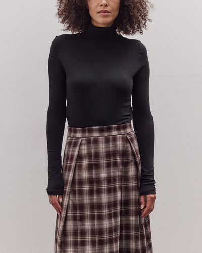 Roll Neck Jersey Top, Black