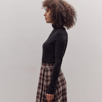 Roll Neck Jersey Top, Black