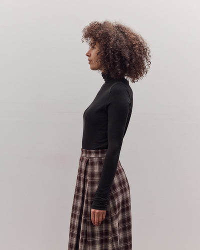 Roll Neck Jersey Top, Black