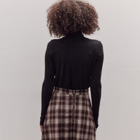 Roll Neck Jersey Top, Black