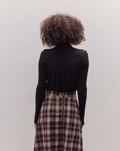 Roll Neck Jersey Top, Black
