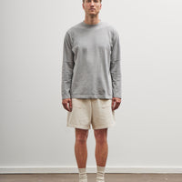 orSlow Unisex Herringbone Fatigue Short Pants, Ecru