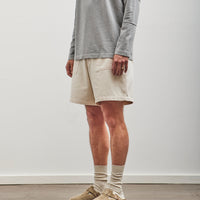 orSlow Unisex Herringbone Fatigue Short Pants, Ecru
