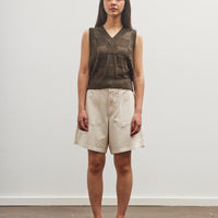 orSlow Herringbone Fatigue Short Pants, Ecru