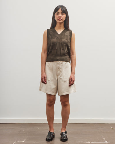 orSlow Herringbone Fatigue Short Pants, Ecru