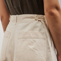 orSlow Herringbone Fatigue Short Pants, Ecru