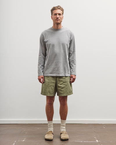 orSlow Unisex Herringbone Fatigue Short Pants, Green