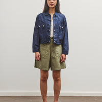 orSlow Herringbone Fatigue Short Pants, Green