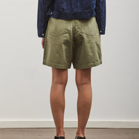 orSlow Herringbone Fatigue Short Pants, Green