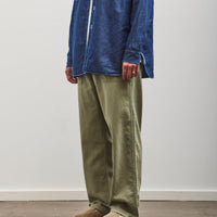 orSlow Summer Fatigue Pants, Herringbone Green
