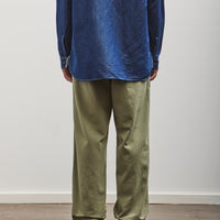 orSlow Summer Fatigue Pants, Herringbone Green