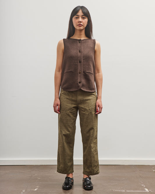orSlow Short Length Chambray Fatigue Pants, Dusty Olive