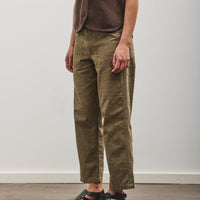orSlow Short Length Chambray Fatigue Pants, Dusty Olive
