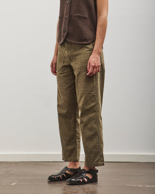 orSlow Short Length Chambray Fatigue Pants, Dusty Olive