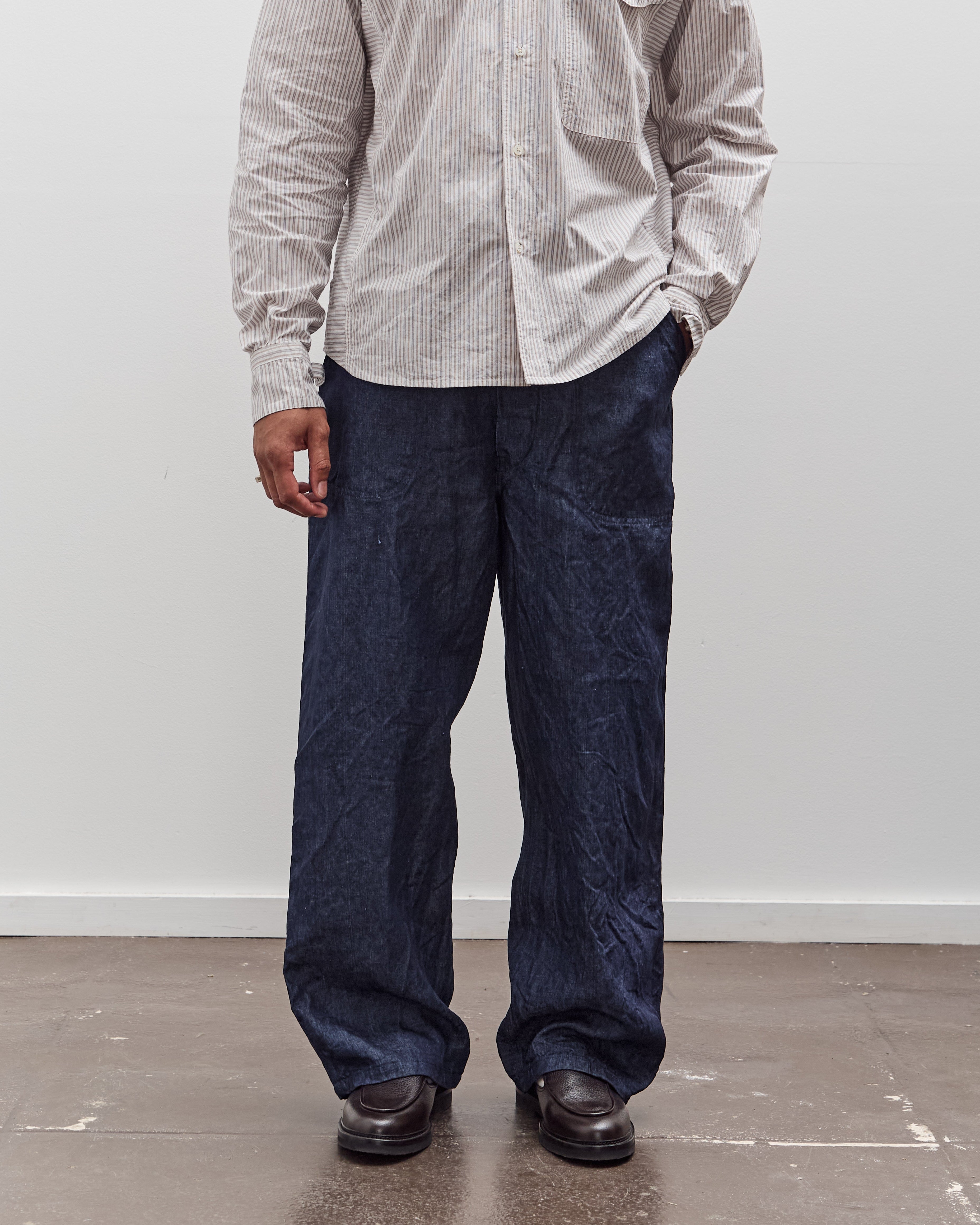 orSlow WWⅡ 40'S U.S Navy Utility Trouser Unisex, Navy – Glasswing