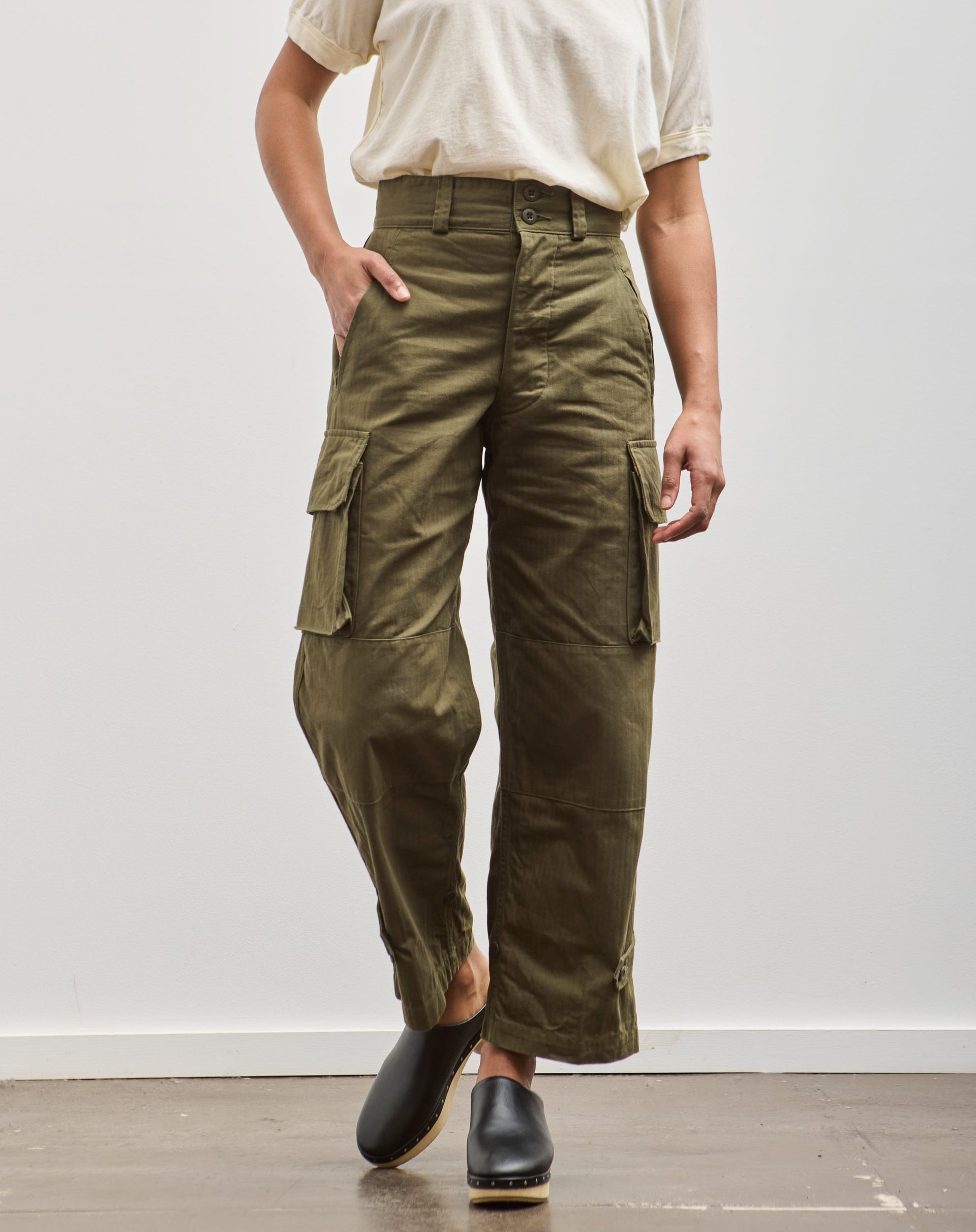 orSlow French Army Cargo Pants, Army Green – Glasswing 