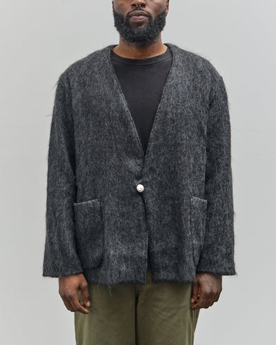 orSlow Mohair Cardigan, Charcoal Grey