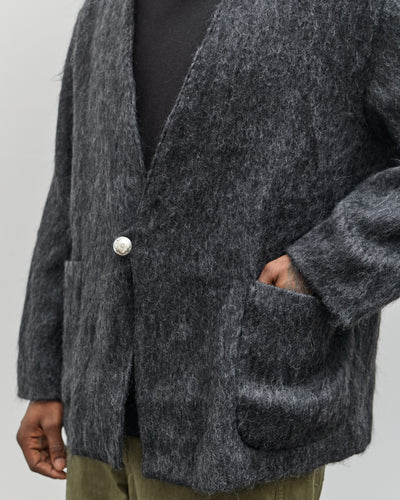 orSlow Mohair Cardigan, Charcoal Grey