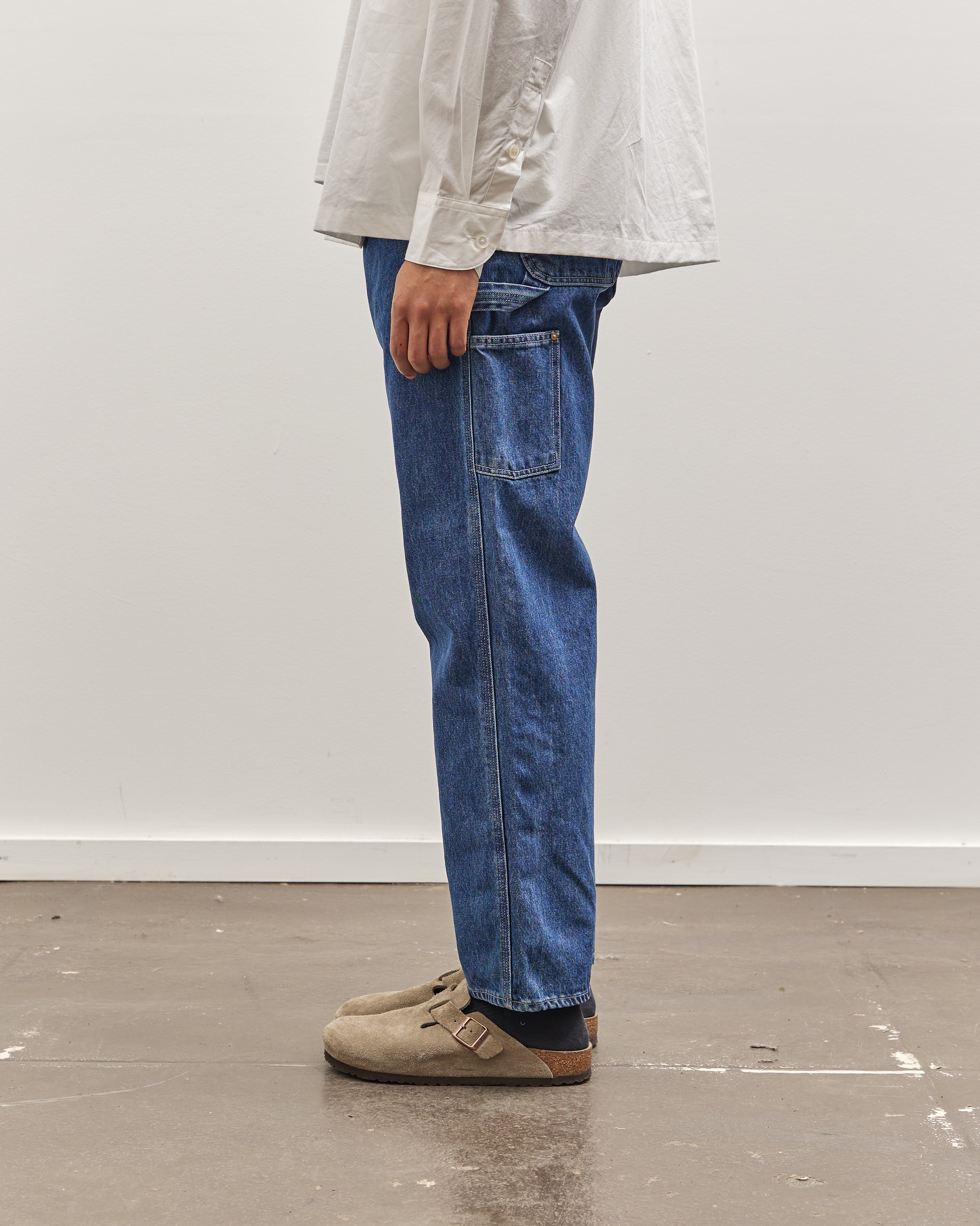 orSlow Relax Fit Denim Painters Pants, 6 Month Wash – Glasswing