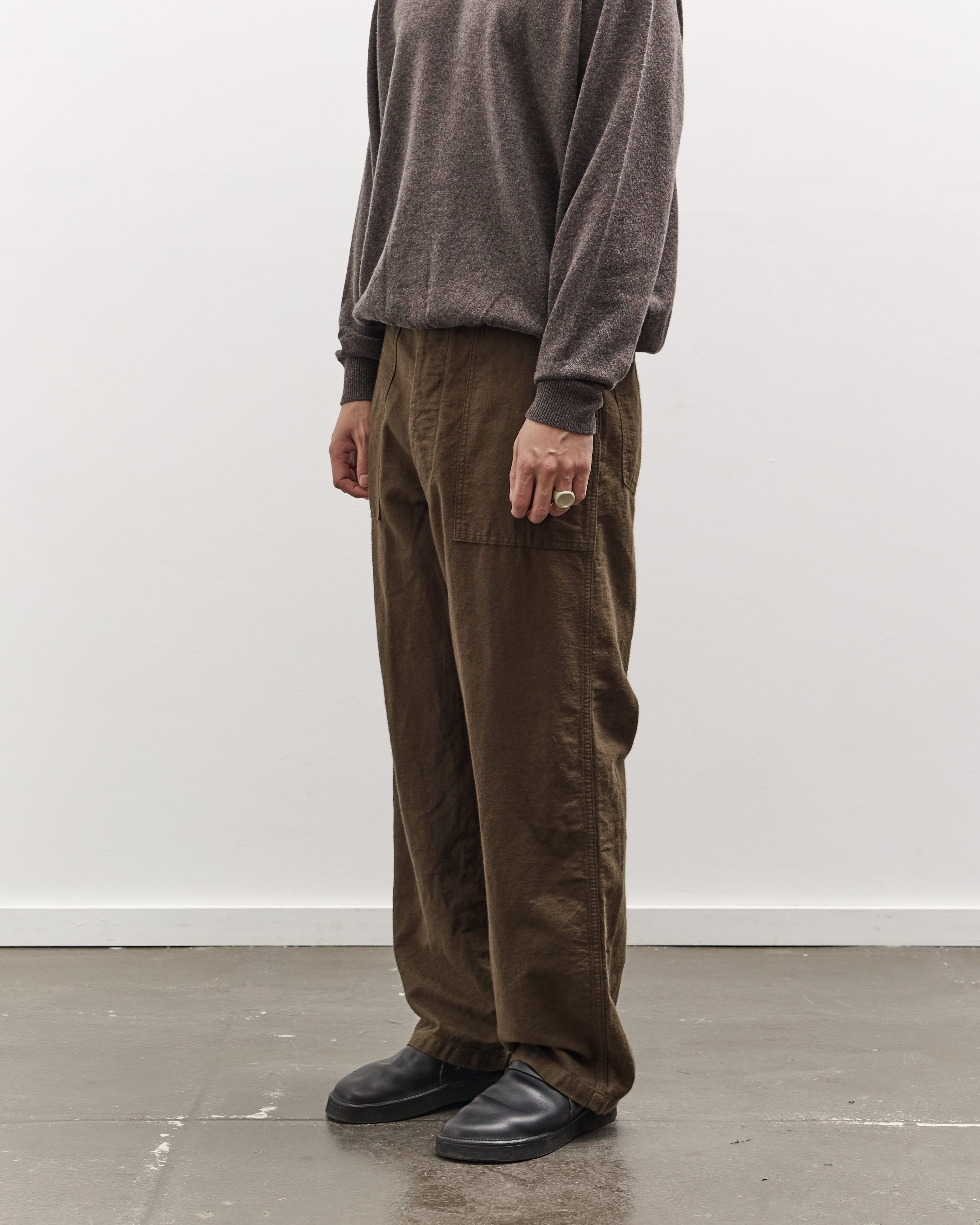 orSlow Relax Fit Fatigue Pant, Coffee Brown – Glasswing