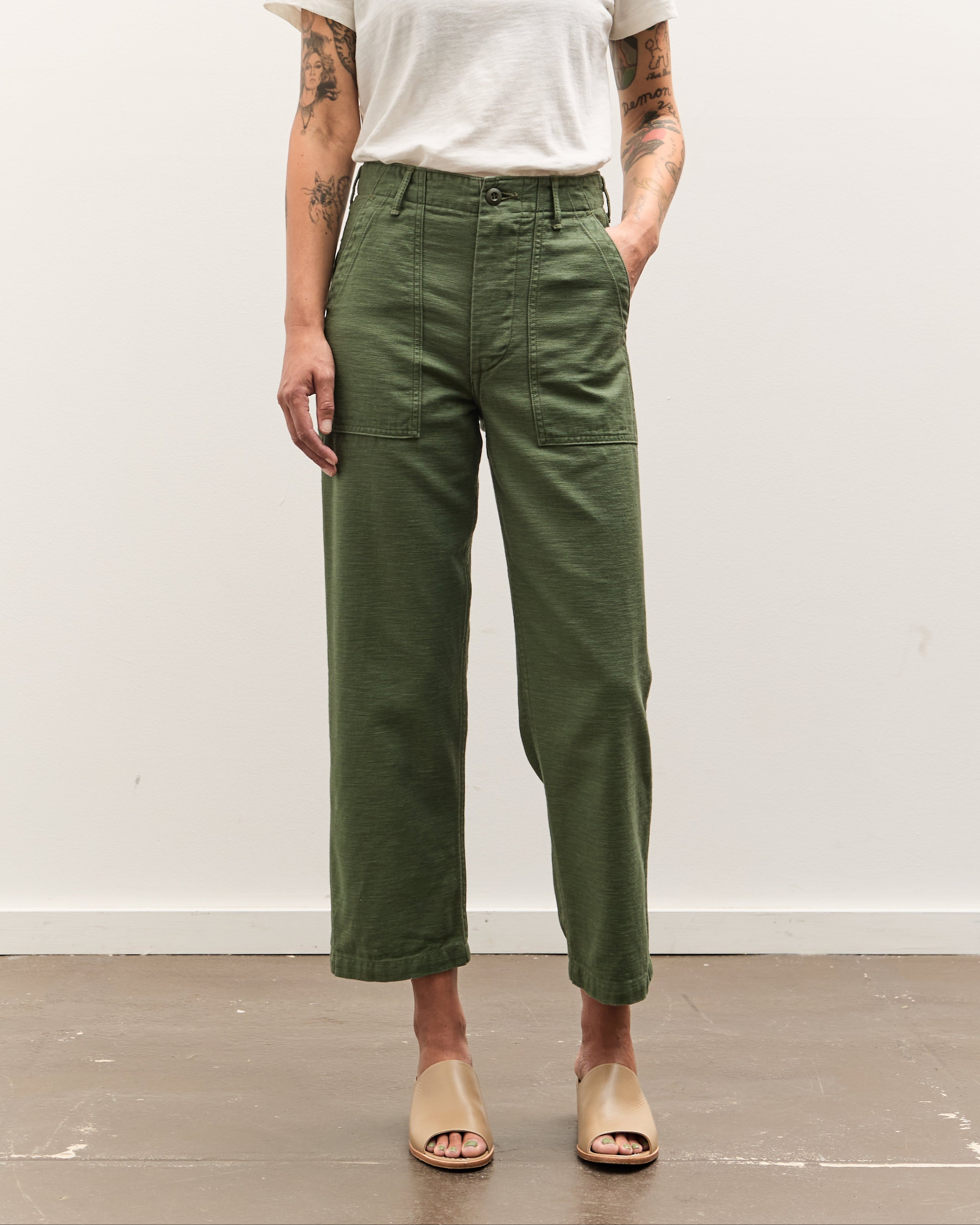 orSlow Short Length US Army Fatigue Pants, Green – Glasswing