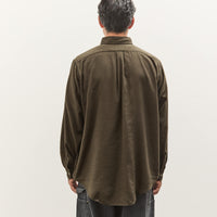 orSlow Standard Button Down Shirt, Coffee Brown Grid