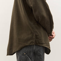 orSlow Standard Button Down Shirt, Coffee Brown Grid
