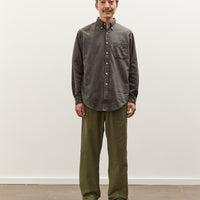 orSlow Standard Button Down Shirt, Charcoal Gray