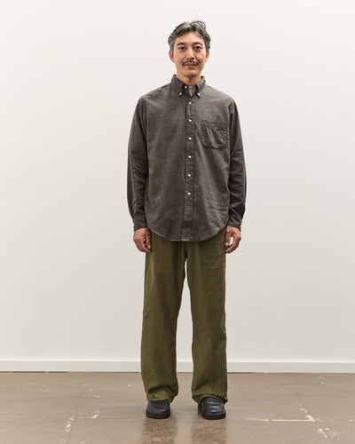 orSlow Standard Button Down Shirt, Charcoal Gray