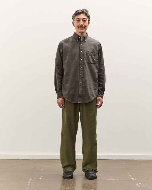 orSlow Standard Button Down Shirt, Charcoal Gray