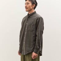 orSlow Standard Button Down Shirt, Charcoal Gray