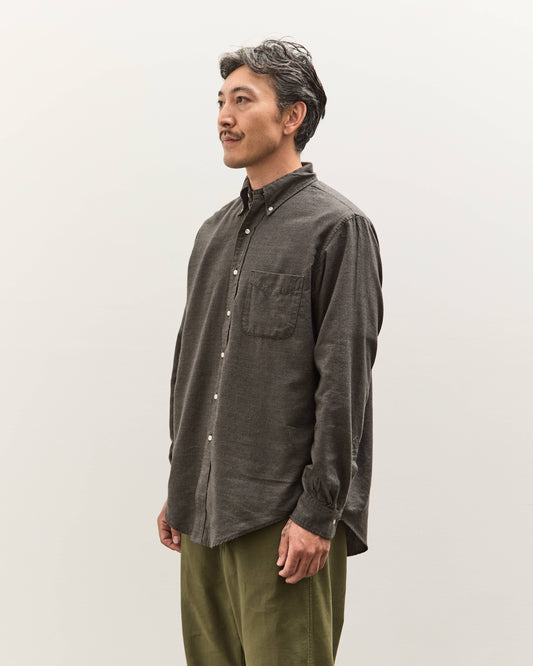 orSlow Standard Button Down Shirt, Charcoal Gray