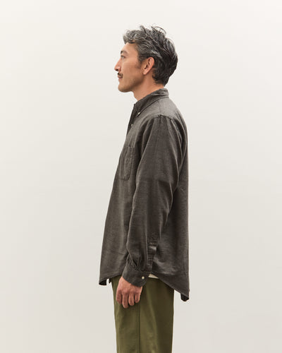orSlow Standard Button Down Shirt, Charcoal Gray