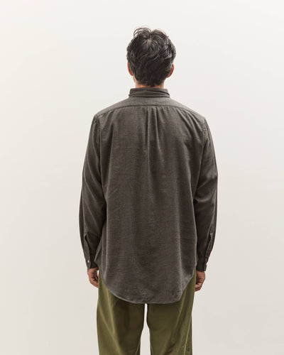 orSlow Standard Button Down Shirt, Charcoal Gray