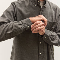 orSlow Standard Button Down Shirt, Charcoal Gray