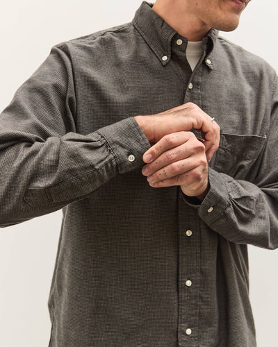 orSlow Standard Button Down Shirt, Charcoal Gray