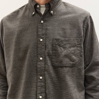 orSlow Standard Button Down Shirt, Charcoal Gray