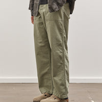 orSlow Summer Fatigue Pants, Herringbone Green
