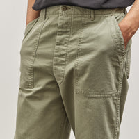 orSlow Summer Fatigue Pants, Herringbone Green