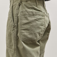 orSlow Summer Fatigue Pants, Herringbone Green